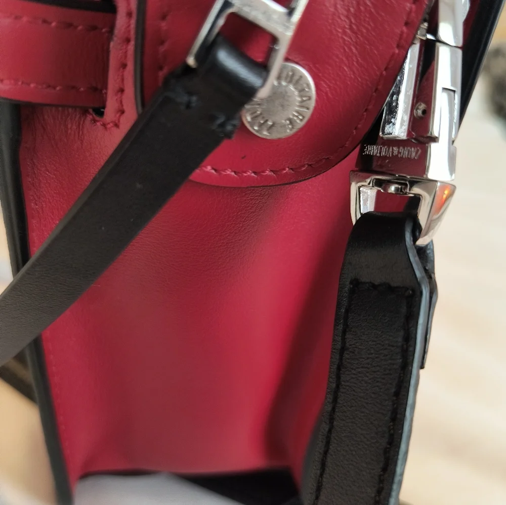 Zadig & Voltaire ❤️‍🔥 Red Calf Leather Crossbody Bag - Picture 8 of 16